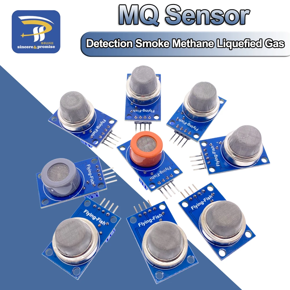 MQ-2 MQ-3 MQ-4 MQ-5 MQ-6 MQ-7 MQ-8 MQ-9 MQ-135 Detection Smoke methane liquefied Gas Sensor Module for Arduino Starter DIY Kit