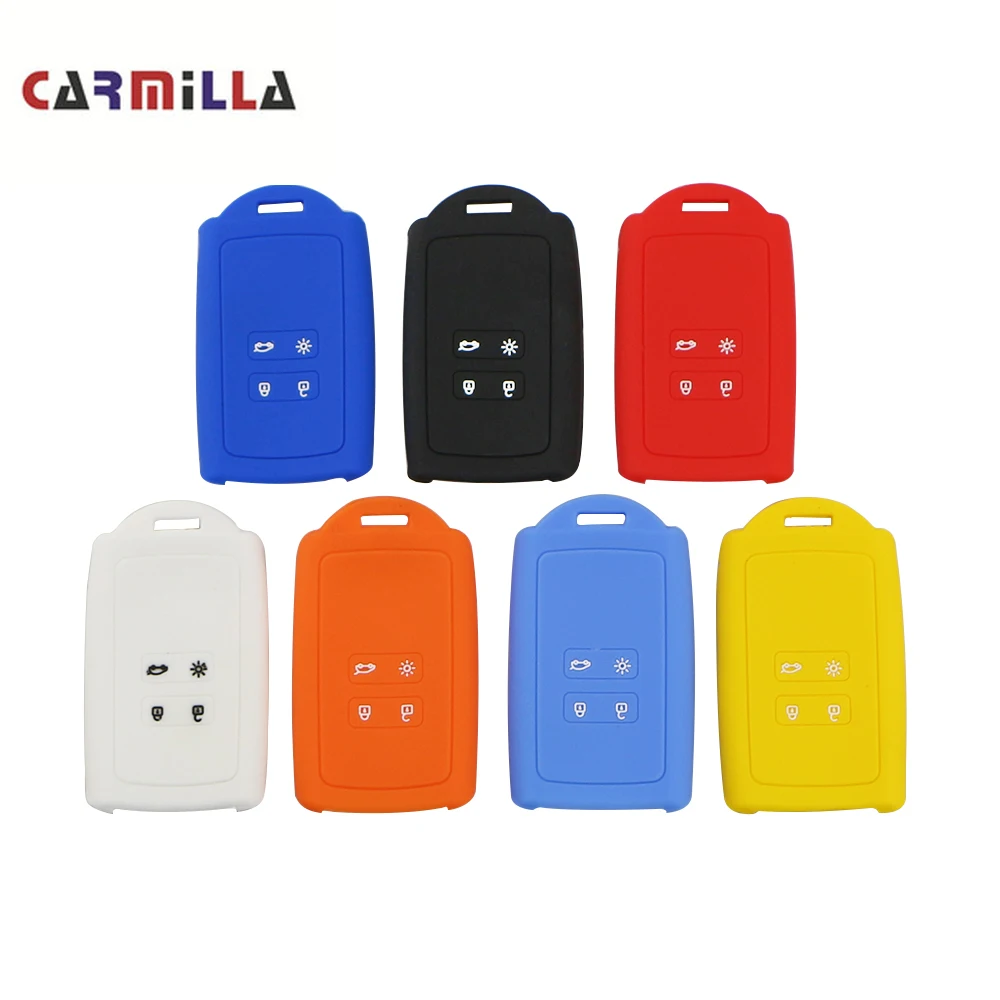 Carmilla Silicone Car Key Case Bag Cover for Renault KOLEOS Kadjar Espace 2016-2020 for Samsung QM5 Accessories