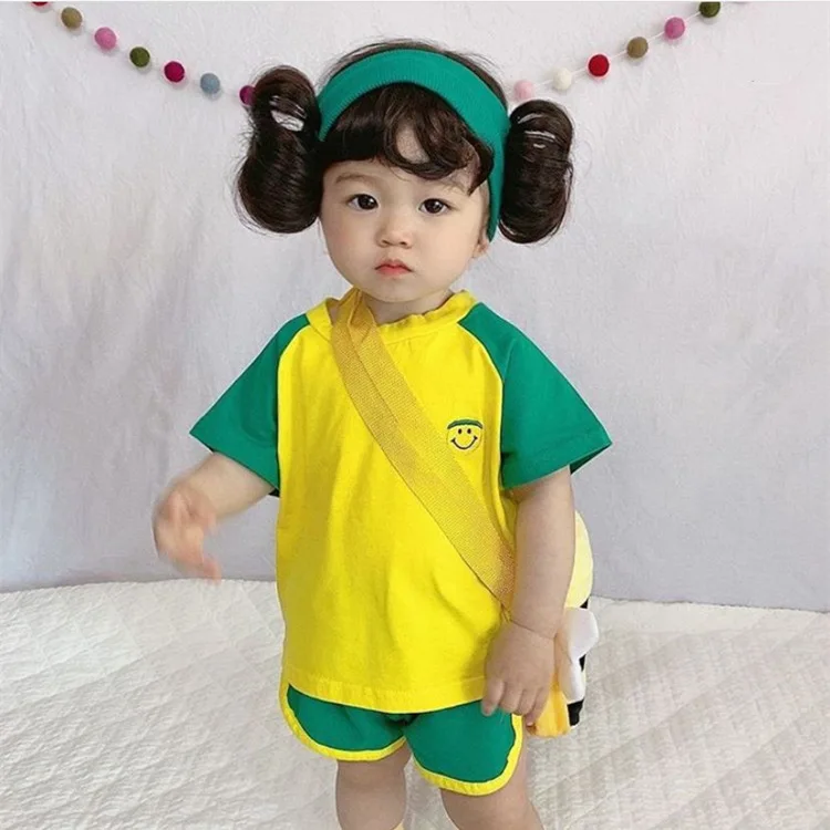 Children Hair accessories Fashion Cute Buns Baby Girl Wig Hat Cap Hairpiece Newborn Kids Girls Headbands Headwear