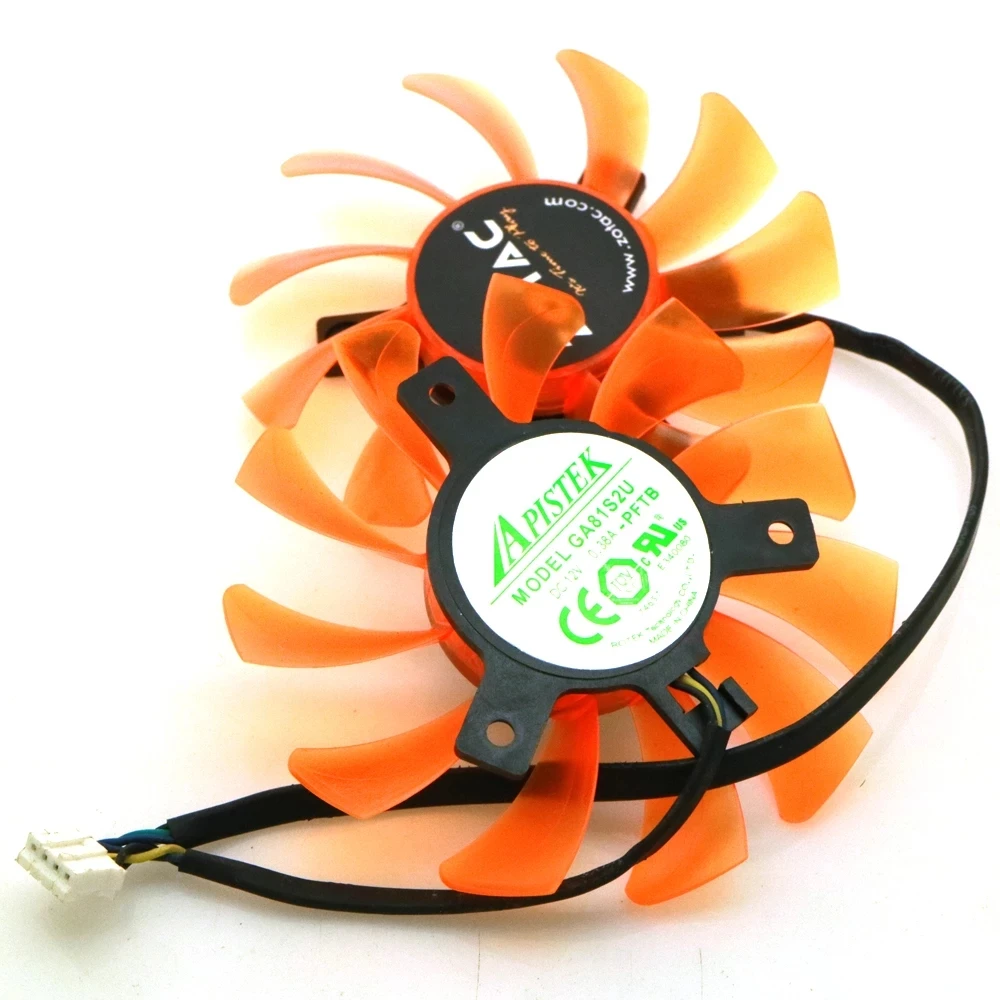 GA81S2U -PFTB DC12V 0.38A 75mm 40*40*40mm 4wire 4pin VGA Fan For ZOTAC GTX660 -2GD5 Graphics Card Fan