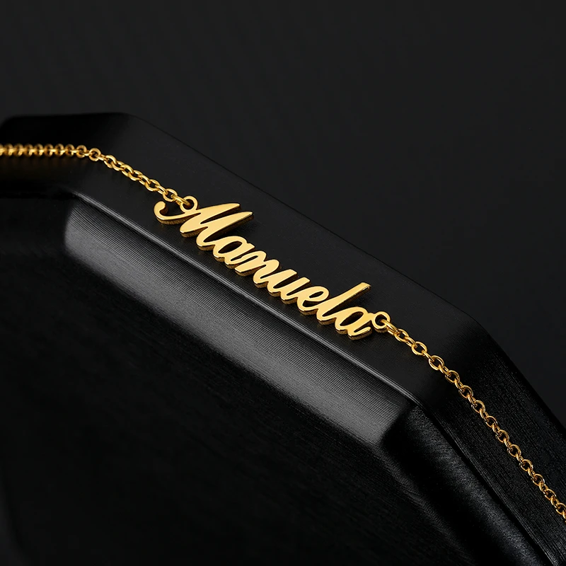 Cavigliere con nome personalizzato per le donne bracciale alla caviglia personalizzato in acciaio inossidabile sui gioielli della gamba regalo personalizzato per catena del piede femminile