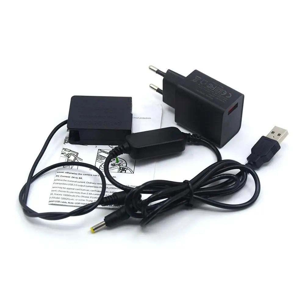 QC 3.0 Quick Charger 5V USB Power Cable Plus DMW-DCC8 DC Coupler DMW-BLC12 Dummy Battery For Panasonic DMC-G6 G7 GH2 G97 Camera