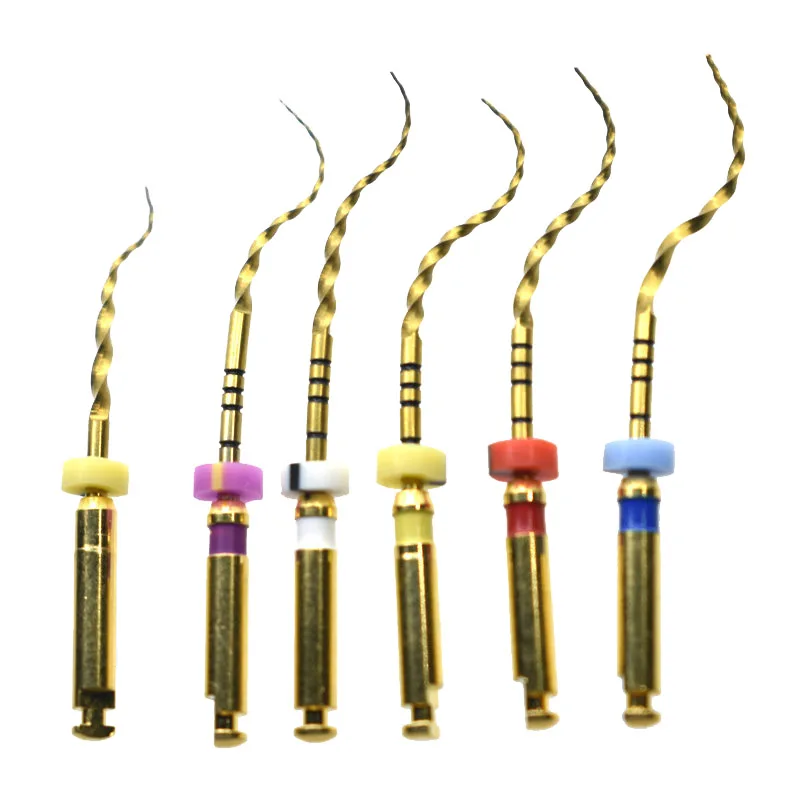 Dental Instrument Super File Gold Rotary Heat Activation Flexible Engine Files For Root Canal Dentist Tool Material