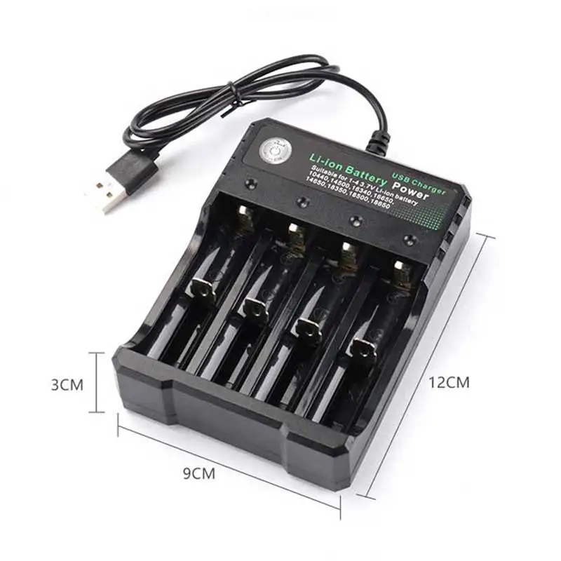 18650 Battery Charger 1 2 4 Slots AC 110V 220V For 18650 10440 14500 16340 16650 14650 3.7V Rechargeable Lithium Battery Charger