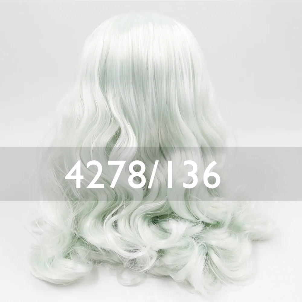 RBL Blyth Doll Scalp Wigs Green Mint Blue Hair Series Including the Hard dome ob24 anime girl