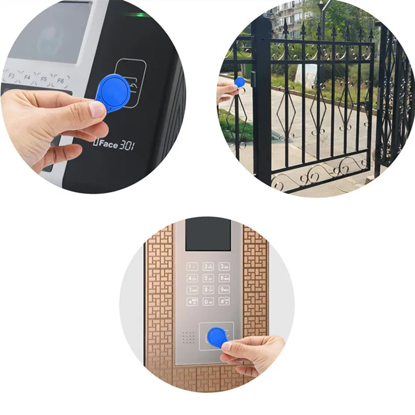 100pcs RFID Proximity EM Card Key Fob 125khz Shape Card Keyfob Tags RFID ISO EM4100 And Compatible
