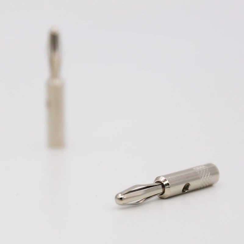 8Pcs VB426G Rhodium Plated Banana Audio Plug Speaker Cable Banana Plug Connector hifi