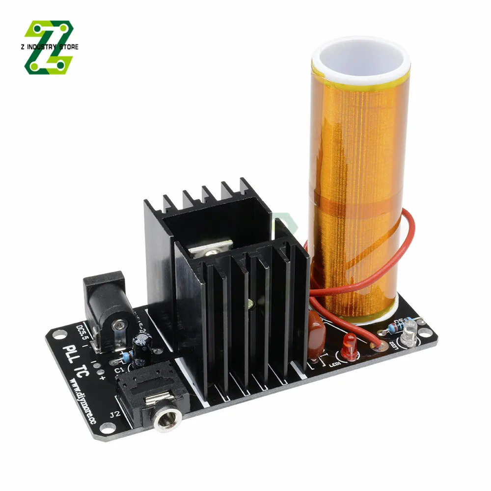 Imagem -03 - Mini Bobina de Tesla 15w Mini Orador de Plasma Bobina de Tesla Música Transmissão sem Fio dc 1524v