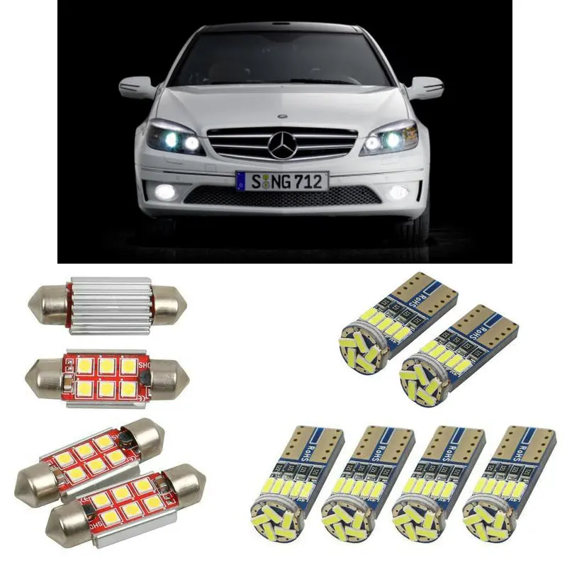 

Interior led Car lights For mercedes clc class cl203 coupe bulbs for cars License Plate Light 8pc