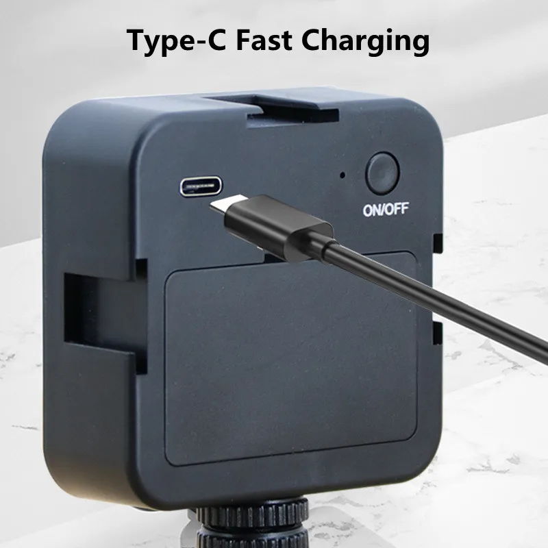 Mini LED Video Light Camera Light 3200-5600K 2000mAh CRI95+ With Cold Shoe Mini Vlog Fill Light 32000mAh Panel Lamp Photography