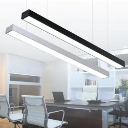 Led Office Pendant Lamp LED Strip Light 60/90/120/150/180cm 72W T5 Rectangular Hanging Line Lamp Long Workshop Pendant Lights