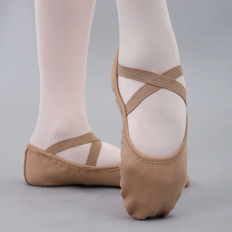 Chaussons de danse en toile à semelle souple pour enfants, ballerines pour hommes et femmes, chaussures de ballet de gymnastique, qualité professionnelle, ballerine pour le ventre, le yoga