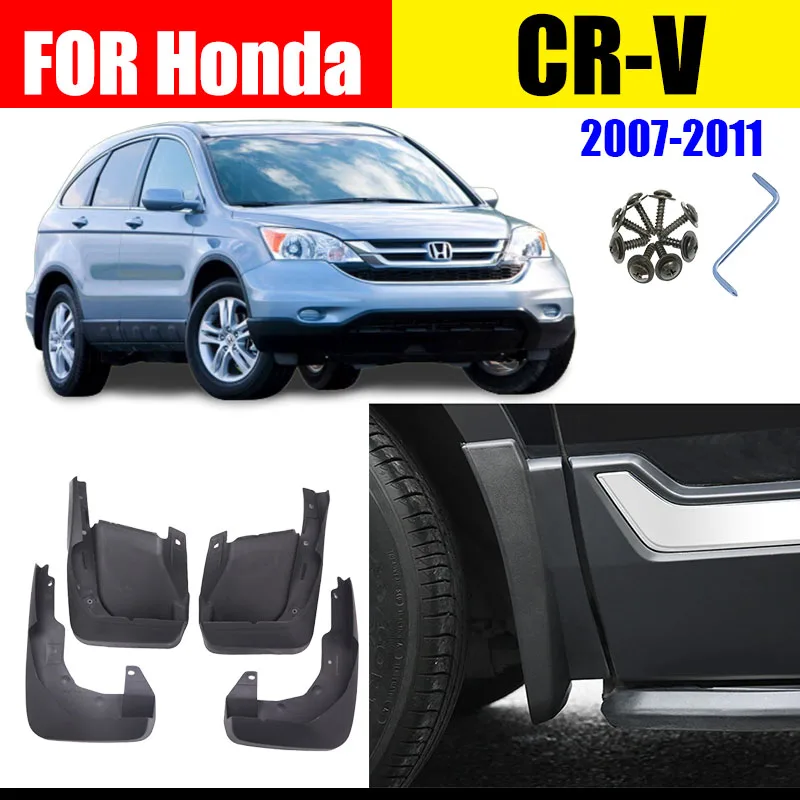 FOR Honda CRV 2007-2011 Mudguard Fenders Honda CR-V Mud flap splash Guard Fender Mudflaps car Accessories Front Rear 4 PCS