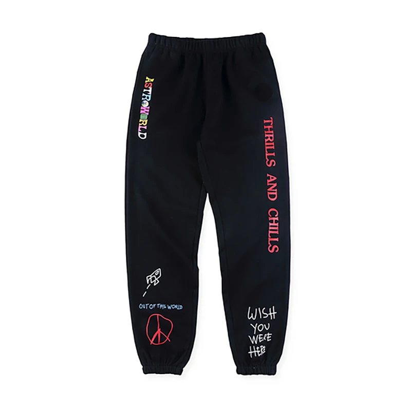 Cactus Jack ASTROWORLD Letter Printed Pants Women Men Hip hop Streetwear Men Sweatpants Swag Cactus Jack Tour Sweatpants