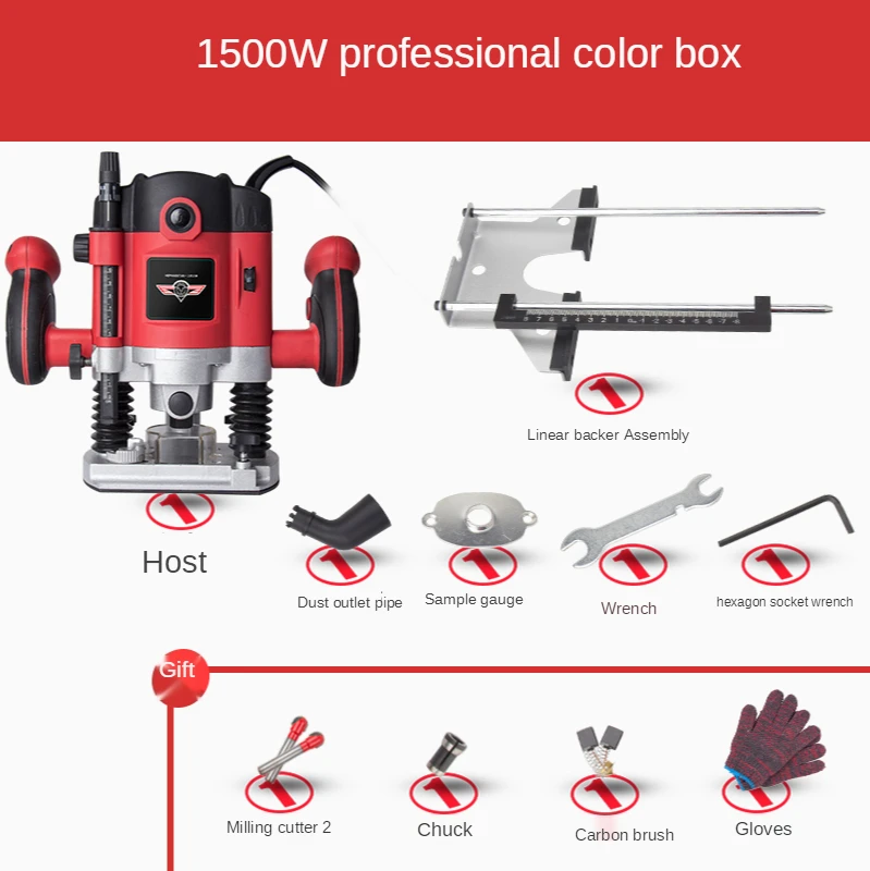 1050W/1500W Woodworking Electric Router trimmer Wood Milling Engraving Slotting Trimming machine Hand Carving Carpentr