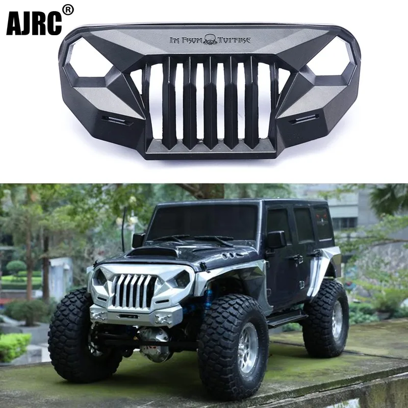 Ms Anger griglia anteriore per 1/10 Rc Crawler Car Trx-4 Axial Scx10 Jk Wrangler Sema griglia anteriore Angry Front Face