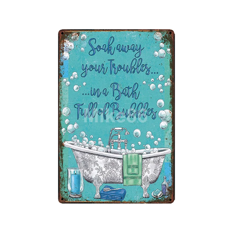 [ Mike86 ]  KITCHEN HERB GARDEN BATHROOM  TIN SIGN Custom Mural Paintings Bar PUB Decor LT-1808