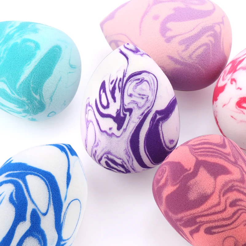20/50pcs Makeup Sponges Marbling Water-drop Shape Foundation Concealer Sponge Wet and Dry Mix Powder Cosmetic Puff Make Up Tools