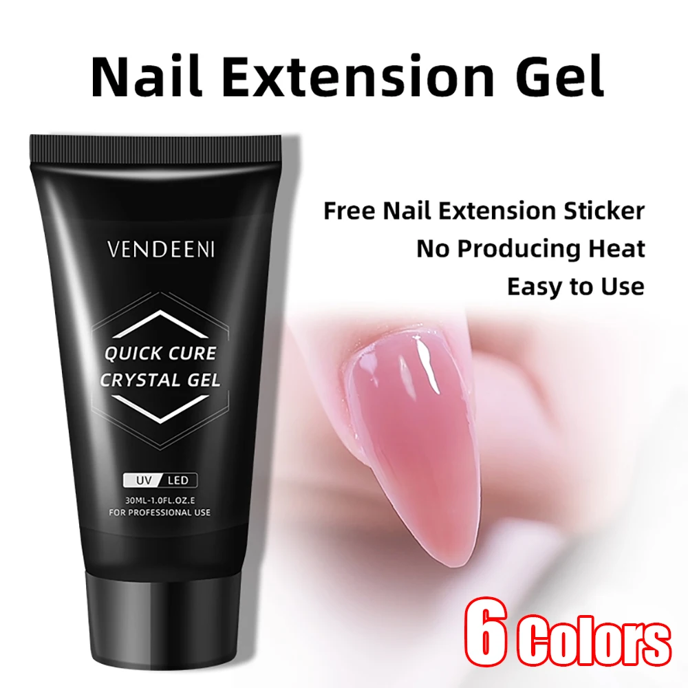 

Vendeeni 30ml Quick Extension Builder Gel Nail Polish DIY Manicure Nail Art Gel Varnish Acrylic Poly UV Extension Building Gel