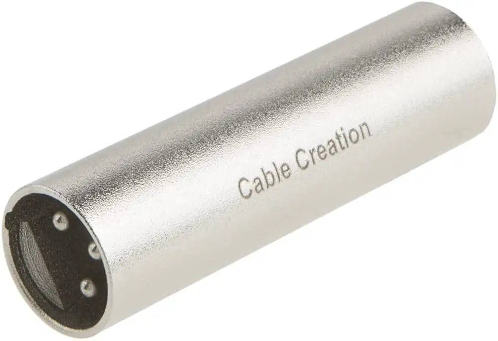 

XLR Male to Male Adapter, 3 Pin XLR Male Connector Coupler, Microphone Line Adapter Compatible with Microphone, Mixer, Speaker