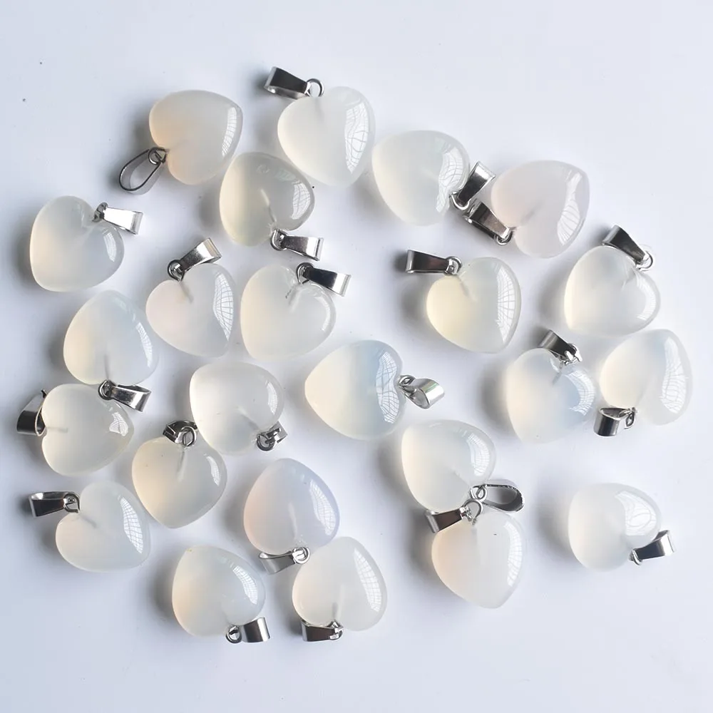 Großhandel 30 Stück/Set modische, hochwertige natürliche schwarze Labradorit-Herzanhänger 16mm für die Herstellung von Schmuckzubehör. – Detail 7
