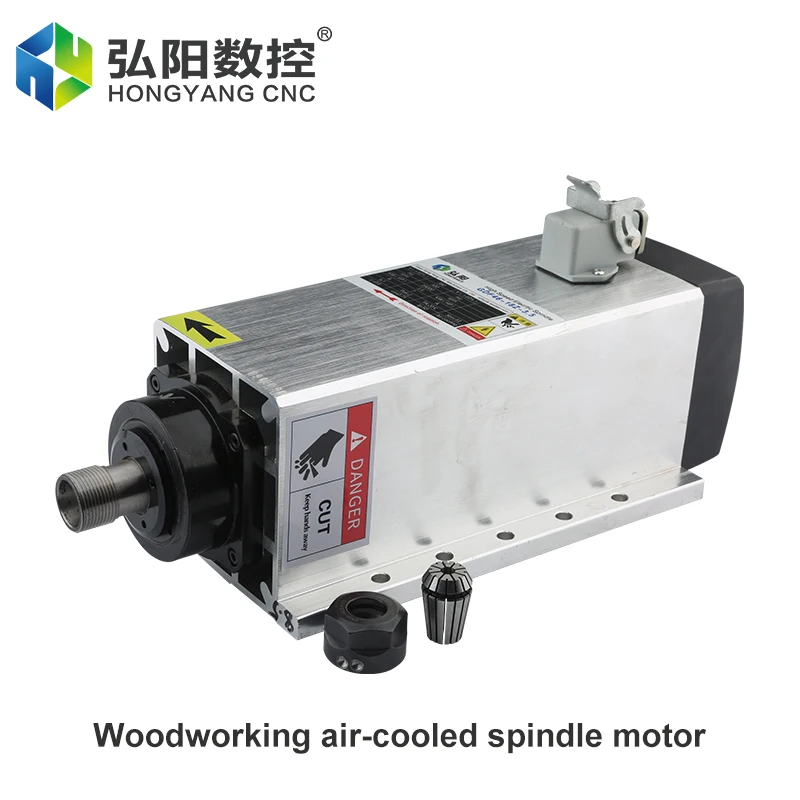 3.5KW Air-Cooled Spindle Motor 380v ER20 Collet 300Hz Flange Mount Motor Extended 4 Bearing CNC Milling Machine Wood Carving