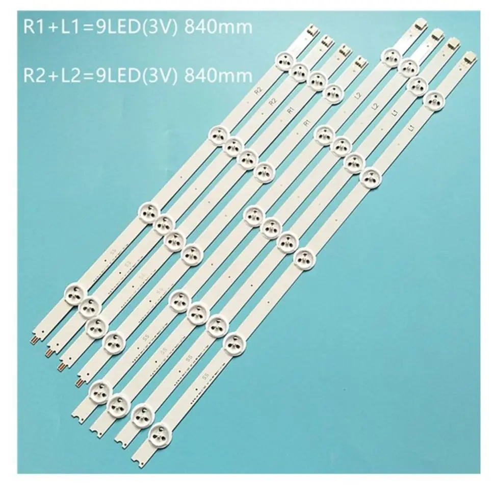 100% New 8pcs/Kit LED strip for PHLIPS 42PFT6309 42PFH6309/88 LC420DUE(PG)(F1) 6916L-1455B 6916L-1456B 6916L-1457B 6916L-1458B