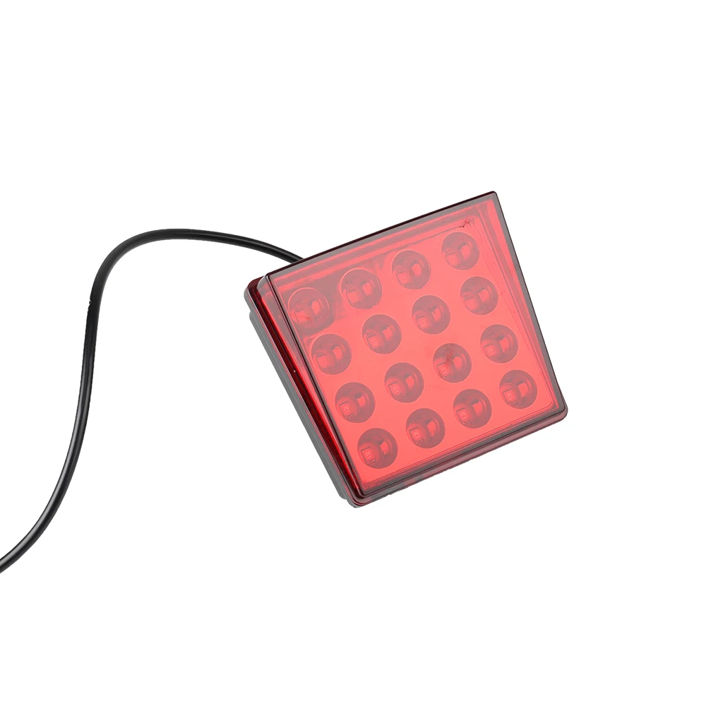 Universal LED Rear Brake Fog Lights Square Pilot Light RR Style Rear lip Bumper Lamp For Honda Civic 8th
