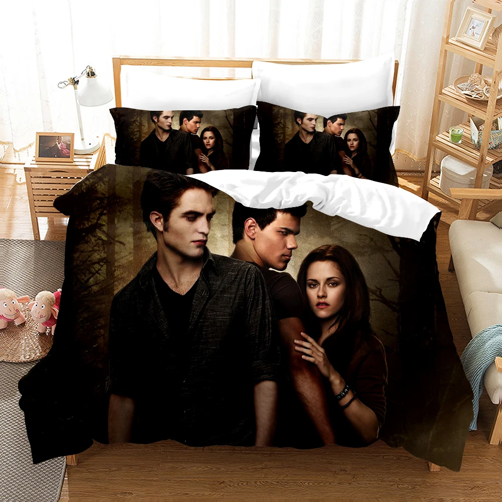 Twilight Series Duvet Cover And Pillowcasesa Vampire Hot Movies Quilt Covers Fashion 3d Bedding Set For Adults Bed Linens