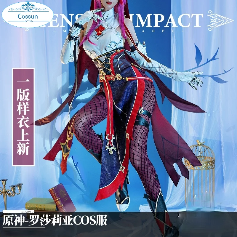 

Anime! Genshin Impact Rosaria Mondstadt Nun Game Suit Mysterious Dress Uniform Cosplay Costume Halloween Party Outfit 2021 NEW