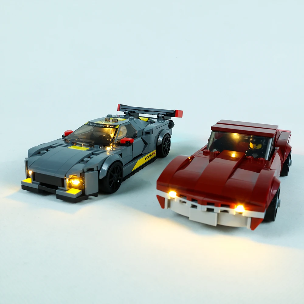 Led Lighting Kit For  Speed 76903 Chevrolet Corvette Car and 1968 DIY Toys  Building Blocks Only Lighting Set Not Include Model