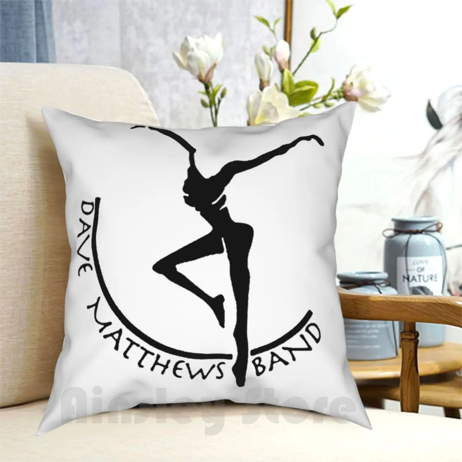 Dmb Black Dancing Pillow Case Printed Home Soft Throw Pillow Dmb Black Dancing Dave Matthews Rush Journey Yes Band