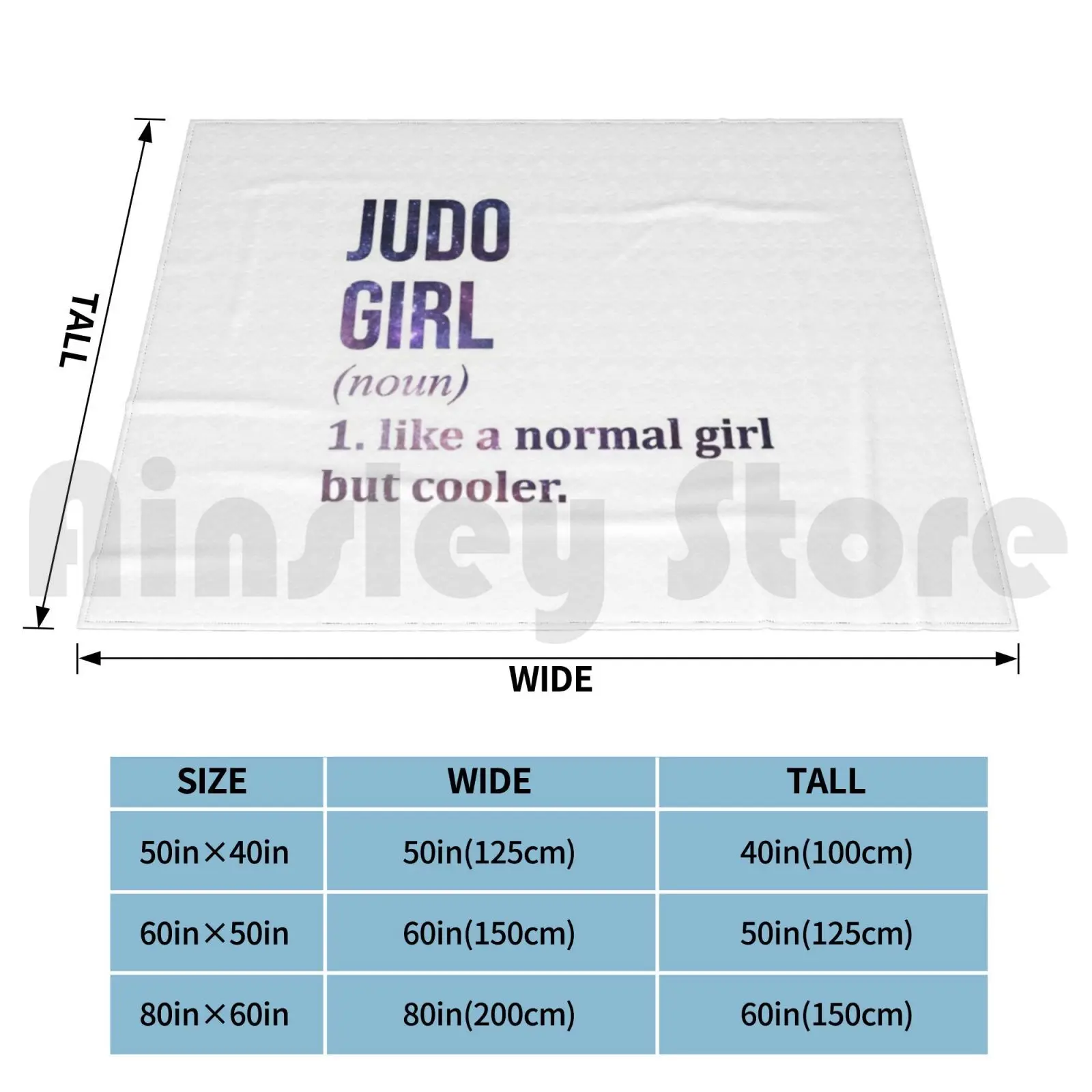 Judo Girl Funny Quote Blanket Fashion Custom Judo Judo Judoka Judo Fan Judo Trainer Judo Teacher Judo