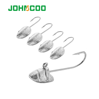 JOHNCOO 10pcs Head Hooks1.5g 2g 3.5g 5g Jig Head Barbed Hook Worm Soft Lure Exposed Jigging Hook Fishing Hooks