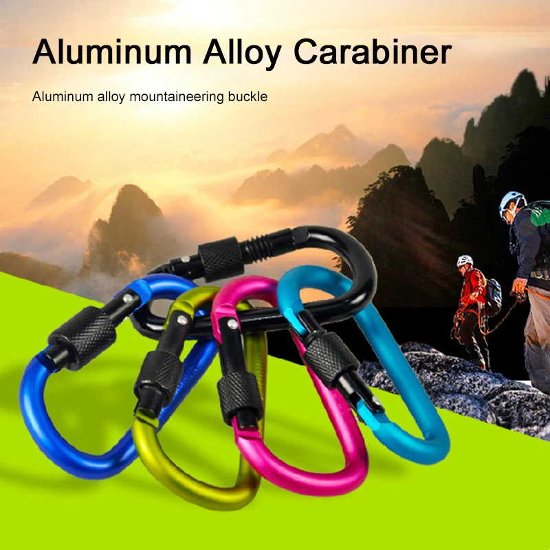 

1pcs Carabiner Keychain Outdoor Camping Climbing Hiking D-ring Snap Clip Lock Buckle Hooks Sports Fishing Bucklekeychain Tools