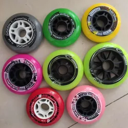 84mm big inline skates wheel for FSK slalom speed skating 90mm wheels 85A 100mm for 4X84mm 4X90mm 4X100mm frame 8 pcs/lot