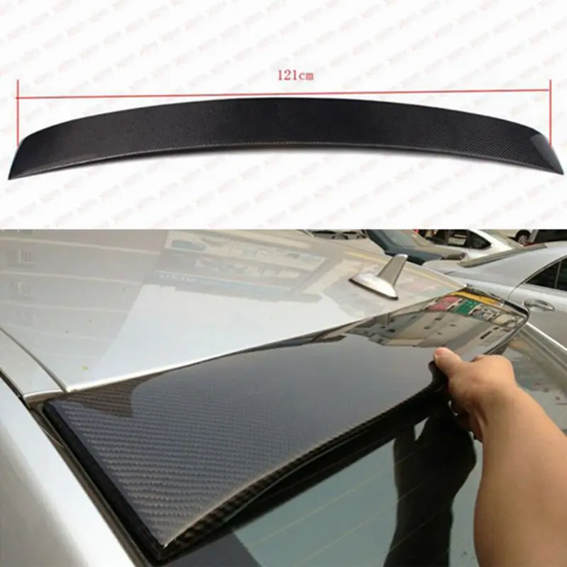 For Mercedes E class w212 4-door carbon fiber Lorinser style rear trunk wings roof spoiler for benz 2010-2015