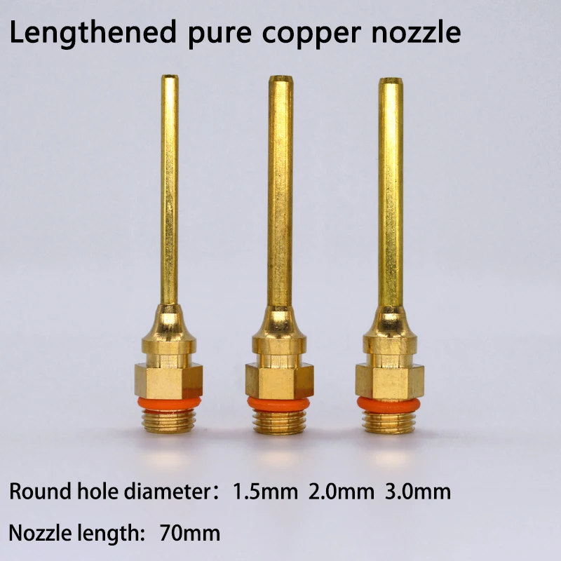 High Quality Glue Gun Nozzle Pure Copper Fine Tip Leak-proof Gun nozzle Various Sizes Of Silicone Gun Accessories 1.0*40MM