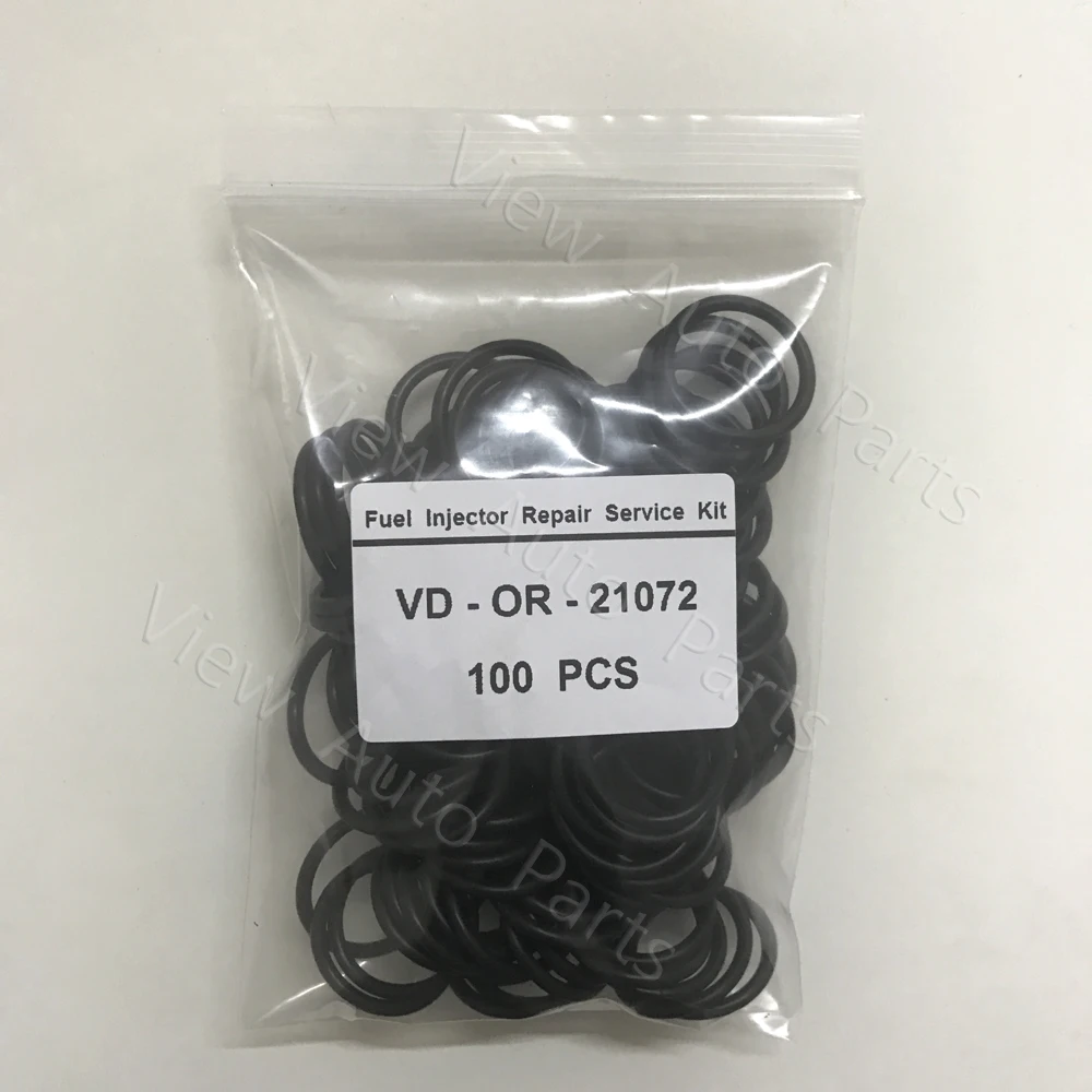 100pcs Fuel Injector Rubber orings O Rings seals Top Quality Fuel Injector Repair Kits 20.7*2.74mm VD-OR-21072