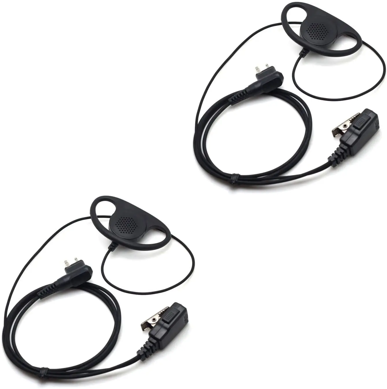 

Kymate D-shape Earphone Earpiece 2-PIN For MOTOROLA Walkie Talkie GP300 CP200 GP308 CP040 (2 PACKS)