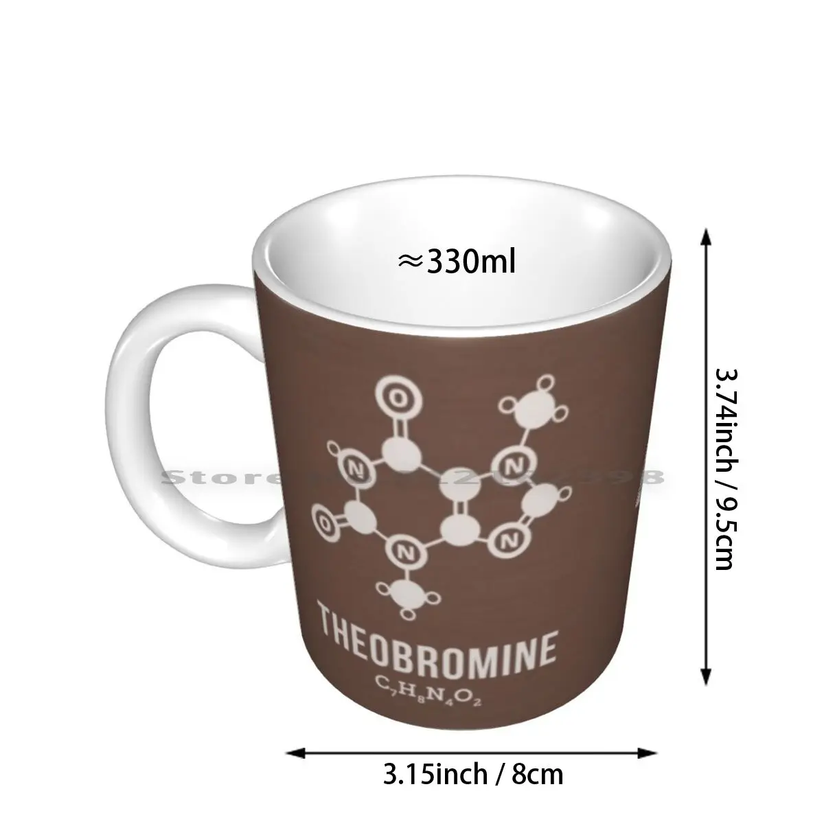 Theobromine Ceramic Mugs Coffee Cups Milk Tea Mug Science Chemistry Molecules Chocolate Theobromine Creative Trending Vintage