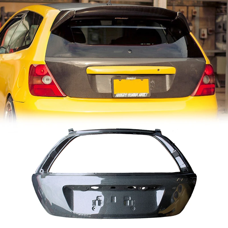 For Honda 02-06 Civic EP3 Hatchback Carbon Fiber OE Rear Trunk Bootlid Boot Lid Trim Bodykits Car-styling