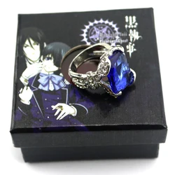 Anime Black Butler Metal Ring Ciel Phantomhive Cosplay Accessories Sebastian Michaelis Fashion Pendants for Men Women Gifts NEW