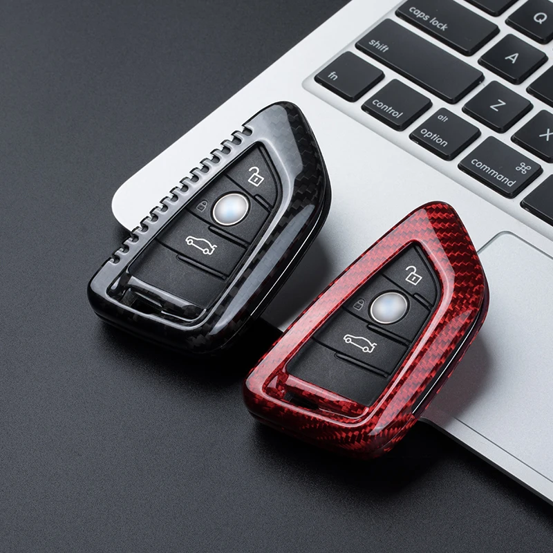 Carbon Fiber ABS Car Key Case For BMW Car Key Shell High Quality