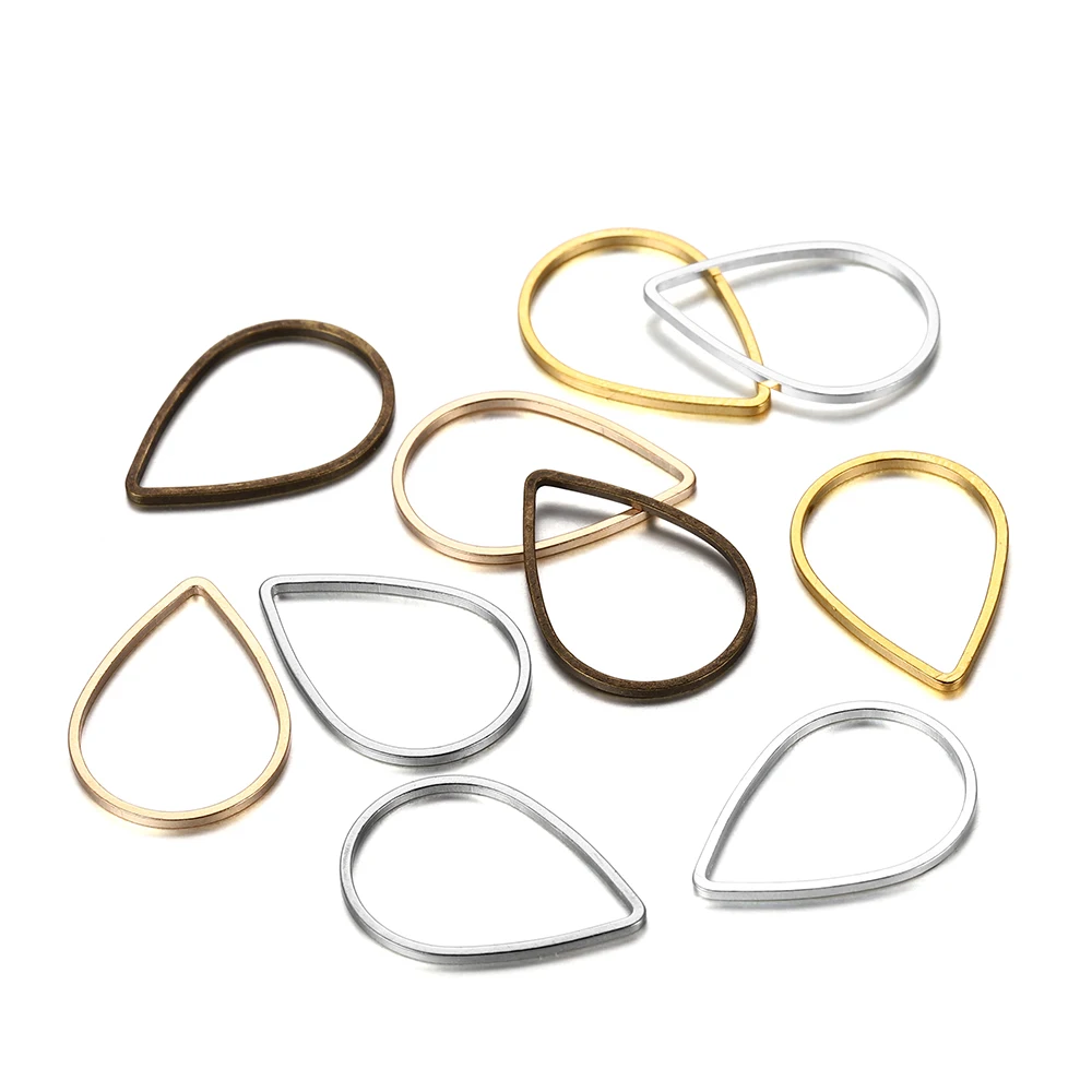30Pcs/lot Waterdrop Teardrop Jump Rings For DIY Jewelry Making Findings Accessories Supplies Earring Hooks Necklaces Connectors