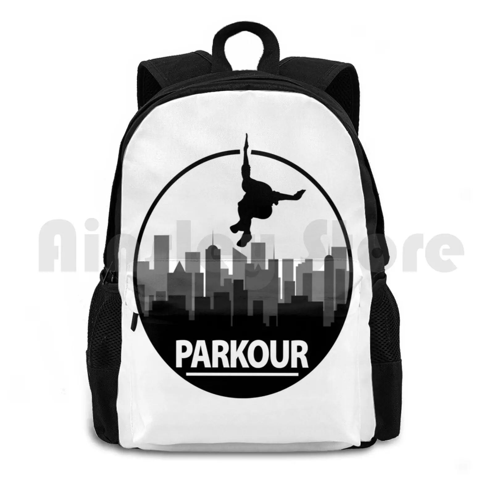 Parkour. Outdoor Hiking Backpack Waterproof Camping Travel Parkour Sports Hobby Idea Leisure Free Running Backflip