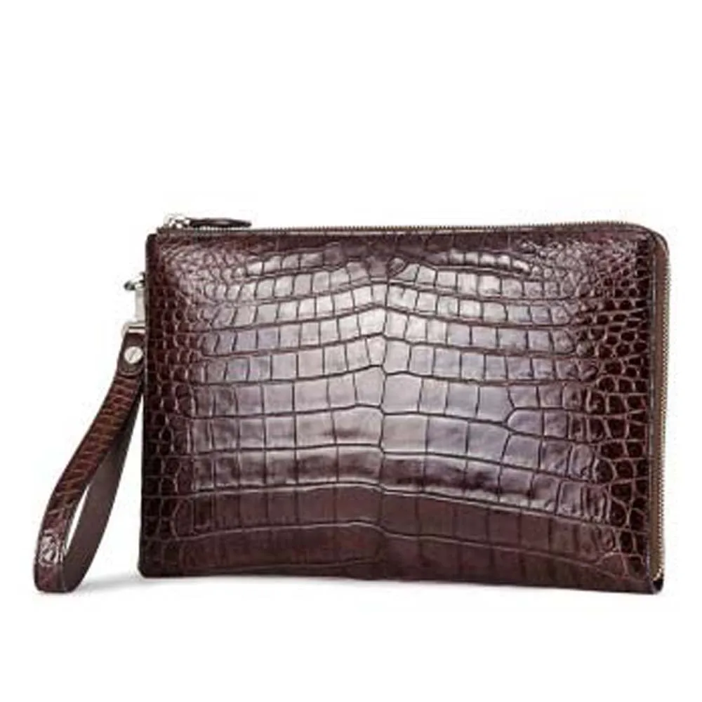 menggeka Thailand  male  handbags  crocodile leather bag  No stitching  men envelope bag  male  business  male  Cross section