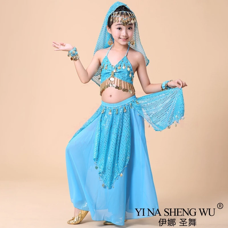 New Kid Belly Dance Costumes Set Oriental Dance Girls Belly Dancing Child India Belly Dance Clothes Indian Bellydance Costumes