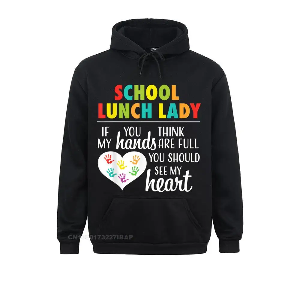 

School Lunch Lady Cute Heart Appreciation Gift Tshirt For Wo Fitness Sweatshirts For Women Ostern Hoodies Print Hoods Popular