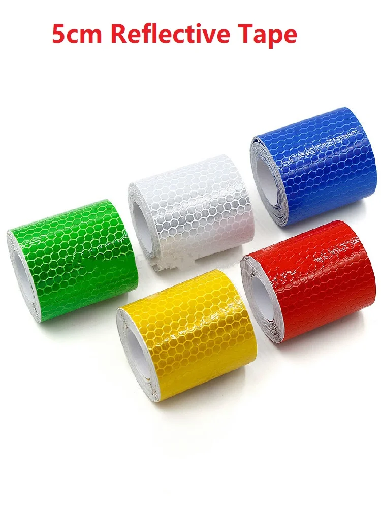 5cmx3m Reflective Film Warning Strip Reflective Tape Safety Mark Car Van Traffic Sign PVC Crystal Lattice Reflector Sticker